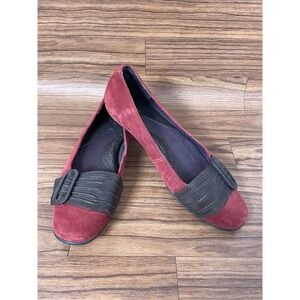 Born Hand Crafted‎ Footwear W5403 Burgundy Brown Buckle Ballet Flat Shoe Sz 6